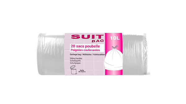 SUIT BAG - Sac poubelle 10L à poignées Spécial SDB - large