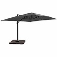 OVIALA - Parasol déporté 4x3 m 360° inclinable + 4 dalles à lester gris - Caserta - vignette