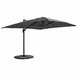 OVIALA - Parasol Déporté 3x4m Inclinable Rotatif + 4 Dalles Lestées anthracite  - Caserta - vignette