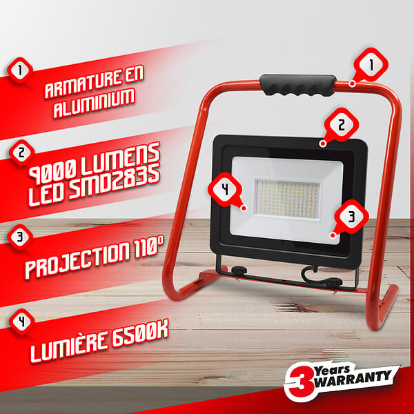 I-WATTS PRO - Projecteur led de chantier 100W   Pro - large