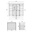 TIMBELA - Abri de jardin en bois AVEC SOL TRAITÉ - Stockage extérieur l204xL142xH200cm//2.22m2- Petit abri à outils, Local à vélos - TIMBELA M311C+M311G - vignette
