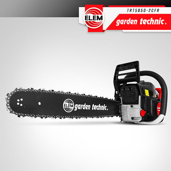 ELEM GARDEN TECHNIC - Tronçonneuse thermique 58CC - guide 50cm livrée avec 2 chaînes - large