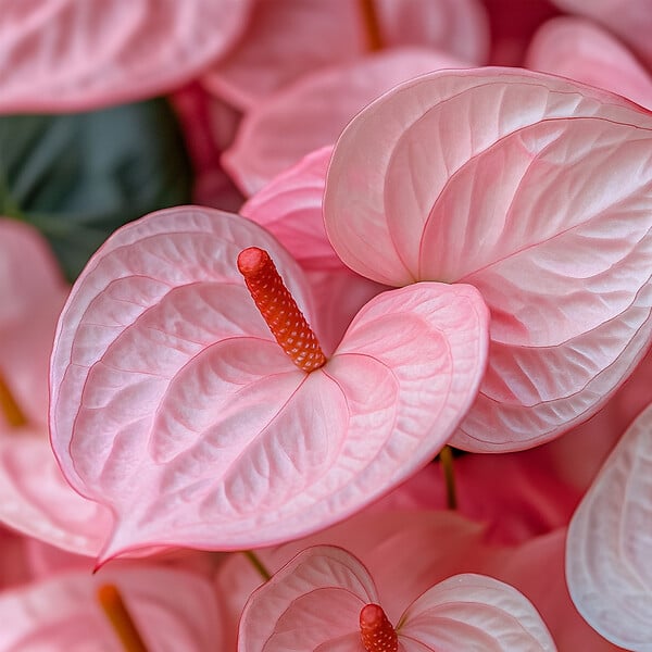 PLANT IN A BOX - Langue de feu - Anthurium 'Sweet Dream' - Hauteur 35-45cm - Pot 12cm - large