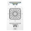 NICOLL - Receveur siphonné Nicoll REL 40x40cm PVC gris clair avec adaptateur - vignette