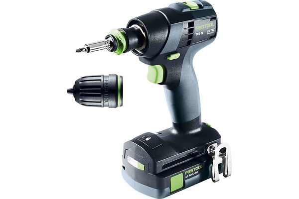 FESTOOL - Perceuse-visseuse 18V TXS 18 C 3,0-PLUS + 2 batterie 3Ah + chargeur en coffret Systainer 3 - FESTOOL - 576895 - large