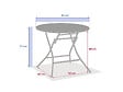 HESPERIDE - Table de jardin ronde Greensboro 4 places Graphite - Hespéride - vignette