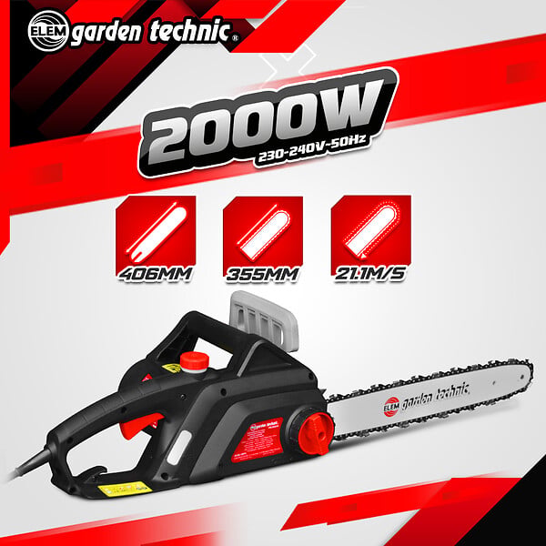 ELEM - Tronçonneuse électrique 2000W - Guide 40cm - Elem garden - large