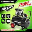 CONSTRUCTOR - Compresseur 750W - 50L silencieux - 8 bars - vignette