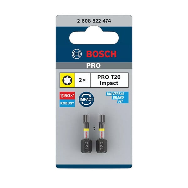 BOSCH - Embouts 6 pans T20 BOSCH Impact Control 25 mm - 2 pièces - large