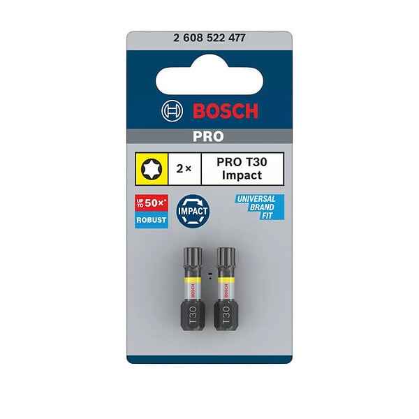 BOSCH - Embouts 6 pans T30 BOSCH Impact Control 25 mm - 2 pièces - large