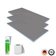 WEDI - Pack 3 panneaux de construction 125 x 60 x 0,4 cm + colle polymere étanchéité 610 + bande d'armature collante - vignette
