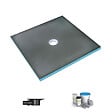 WEDI - Receveur de douche à carreler 150 x 150 Fundo Primo carré écoulement centrée + bonde horizontale + kit d'étanchéité - vignette