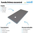 WEDI - Receveur de douche à carreler 160 x 100 Fundo Primo rectangle écoulement excentré + bonde horizontale + kit d'étanchéité - vignette