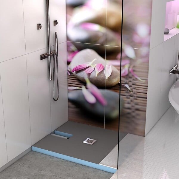 WEDI - Receveur à carreler 140 x 90 cm Fundo Plano, bonde intégrée + kit d'étanchéité - large