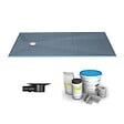 WEDI - Receveur de douche à carreler 180 x 90 Fundo Primo rectangle écoulement excentré + bonde horizontale + kit d'étanchéité - vignette