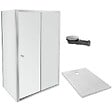 JACOB DELAFON - Receveur douche Ipso 140x80 + paroi coulissante angle + bonde - vignette