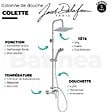 JACOB DELAFON - Colonne de douche Colette mécanique 4 jets chrome - vignette