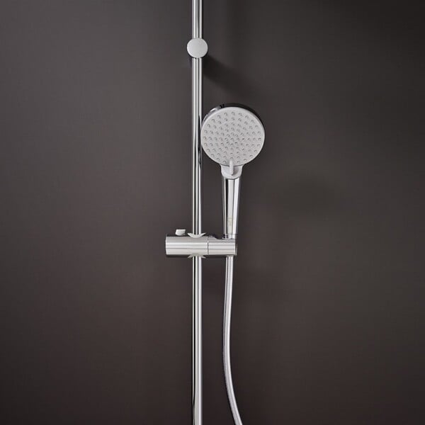 HANSGROHE - Pommeau de douche Vernis Blend 100 EcoSmart Vario chromé + flexible de douche 1,60 m Isiflex chromé - large