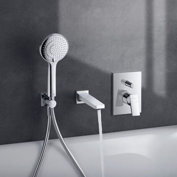 DURAVIT - Pommeau de douche Universal 11 cm 3 jets chromé blanc - large