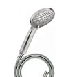 DURAVIT - Pommeau de douche 3 jets Universal avec curseur inox brossé + flexible de douche - vignette