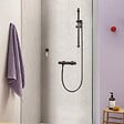 GROHE - Pommeau de douche Vitalio Start 2 jets avec barre noir mat + microfibre - vignette