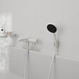 HANSGROHE - Pommeau de douche Pulsify Select EcoSmart 105 3 jets Relaxation + flexible de douche Designflex 160 cm blanc mat - vignette