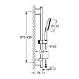 GROHE - Pommeau de douche Rainshower Smartactive 130 3 jets avec barre - vignette