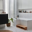 JACOB DELAFON - Marche pied pour baignoire 50 cm bois - vignette