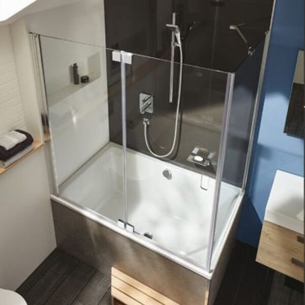JACOB DELAFON - Baignoire bain douche Capsule profonde 140 x 90 cm + nettoyant - large
