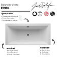 JACOB DELAFON - Baignoire droite 170 x 70 Evok, deux places + pare bain - vignette