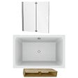 JACOB DELAFON - Baignoire bain douche Capsule, compacte + pare bain en niche 120 x 80 cm - vignette