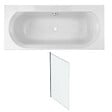 JACOB DELAFON - Pack baignoire droite 170 x 75 Elise + pare bain chromé + vidage - vignette