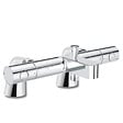 GROHE - Mitigeur baignoire thermostatique Precision Get + Colonnettes Luxe chromé - vignette