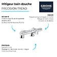 GROHE - Mitigeur baignoire thermostatique Precision Get + Colonnettes Luxe chromé - vignette