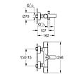 GROHE - Mitigeur de bain douche thermostatique Quickfix Precision Get + microfibre - vignette