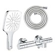 GROHE - Mitigeur bain douche Precision Get avec douchette 3jets Vitalio Smartactive 130 Cube et flexible 200cm - vignette