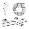 GROHE - Mitigeur bain douche Precision Trend avec douchette 3jets Vitalio Smartactive 150 et flexible 200cm - vignette