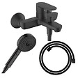 HANSGROHE - Pack mitigeur bain douche Vernis Blend + Flexible Designflex + Pommeau Pulsify Select 105 3 jets noir mat - vignette