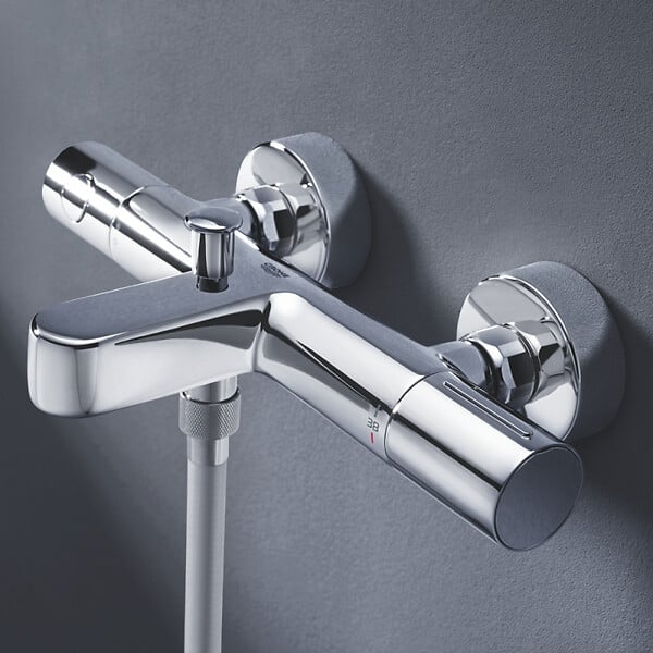 GROHE - Pack mitigeur bain douche thermostatique Precision Get +  Douchette Vitalio Start 100 + Flexible 2000 - large