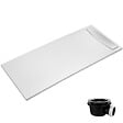 JACOB DELAFON - Receveur de douche antidérapant 170 x 80 Flight Neus acrylique rectangle blanc + bonde + capot - vignette