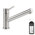 VILLEROY ET BOCH - Robinet cuisine rabattable  Como window acier massif + nettoyant - vignette