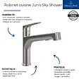 VILLEROY ET BOCH - Robinet cuisine  Junis Sky Shower + nettoyant - vignette