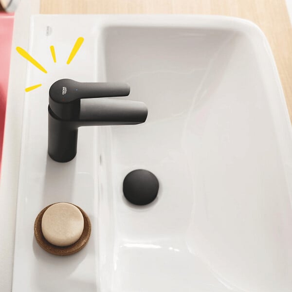 GROHE - Lot de 2  mitigeurs lavabo Start ouverture eau froide noir S - large
