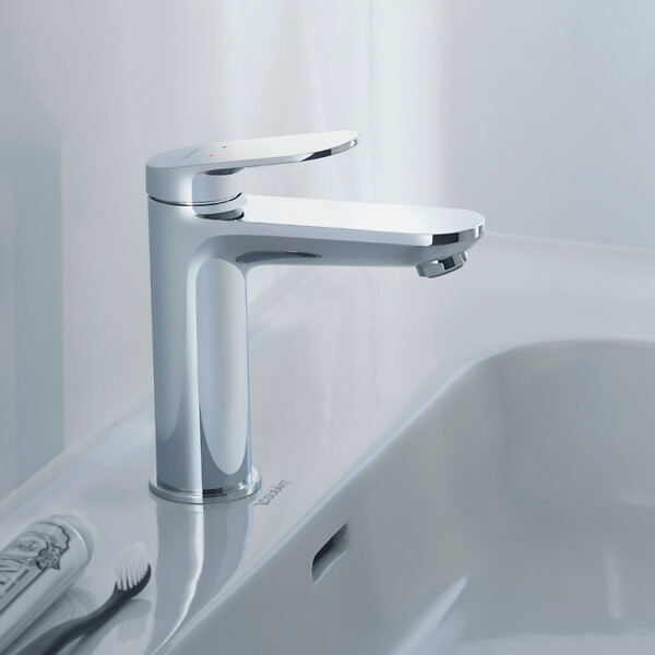 DURAVIT - Mitigeur lavabo DUVARIT Wave M avec vidage chromé brillant - large
