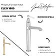 JACOB DELAFON - Lot de 2 mitigeurs lavabo haut Cléo 1889 or beige - vignette
