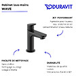 DURAVIT - Robinet lave-mains eau froide Wave noir mat - vignette