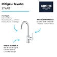 GROHE - Lot de deux Mitigeurs lavabo bec de cygne Start 2021 L avec vidage - vignette