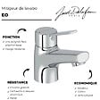 JACOB DELAFON - Mitigeur lavabo EO sans vidage chromé - vignette