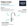 GROHE - Mitigeur de lavabo avec bonde H 30 cm bec courbé - Eurosmart cosmopolitan - 32830001 - Taille L - vignette