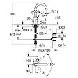GROHE - Mitigeur de lavabo avec bonde H 30 cm bec courbé - Eurosmart cosmopolitan - 32830001 - Taille L - vignette